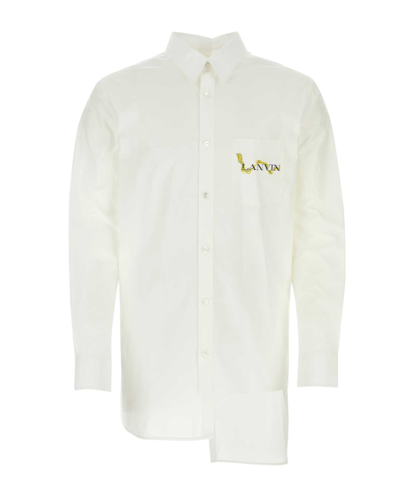 LANVIN LANVIN BUTTONED ASYMMETRIC LONG-SLEEVED SHIRT