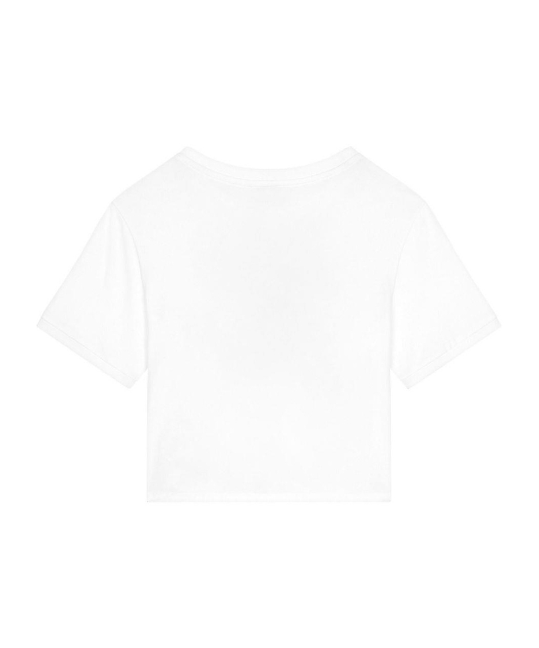 Dolce & Gabbana Logo-embellished Tie-fastening T-shirt In White