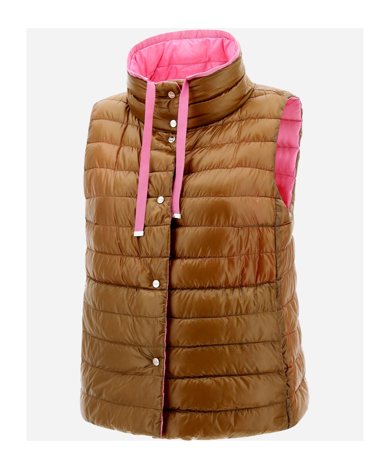 Herno Reversible Sleeveless Jacket In Nylon Ultralight In Pink