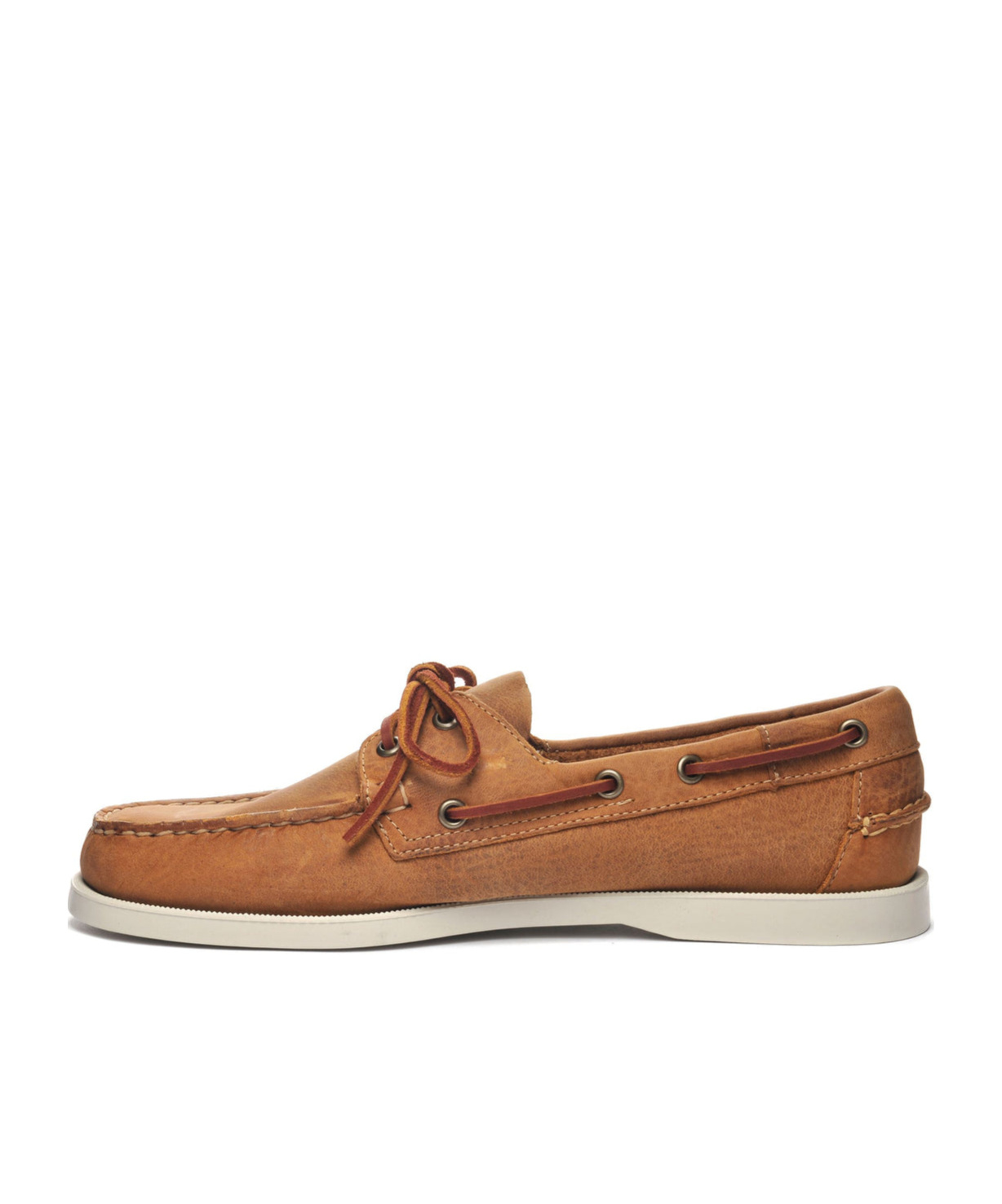 Sebago Dockside Portland Suede Boat Shoes Cognac Brown In Brown