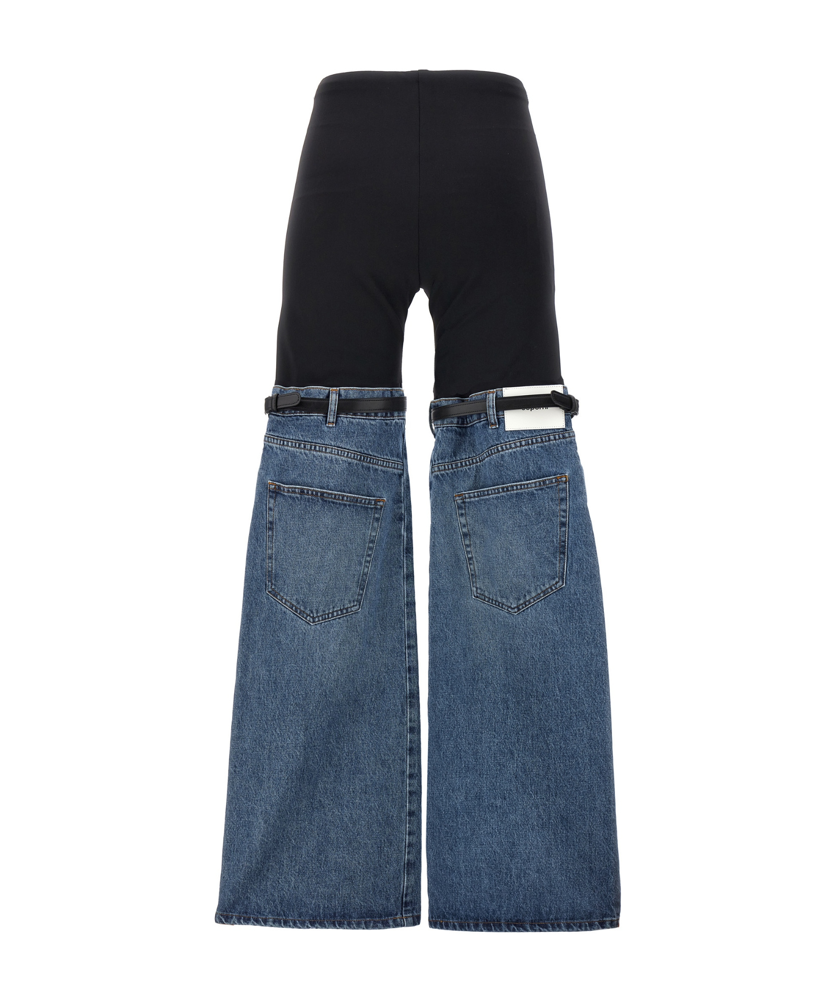 Coperni Spliced Design Casual Pants In Blue