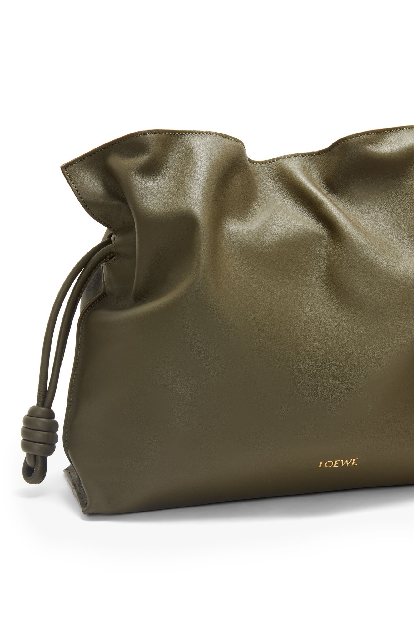 Loewe Large Flamenco Clutch In Nappa Calfskin In Brown