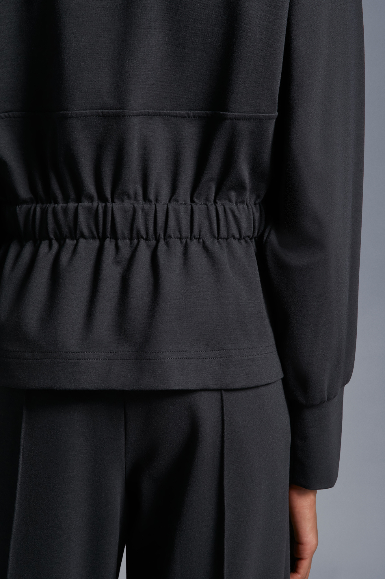Shop Moncler Zip-up Sweatshirt In Black