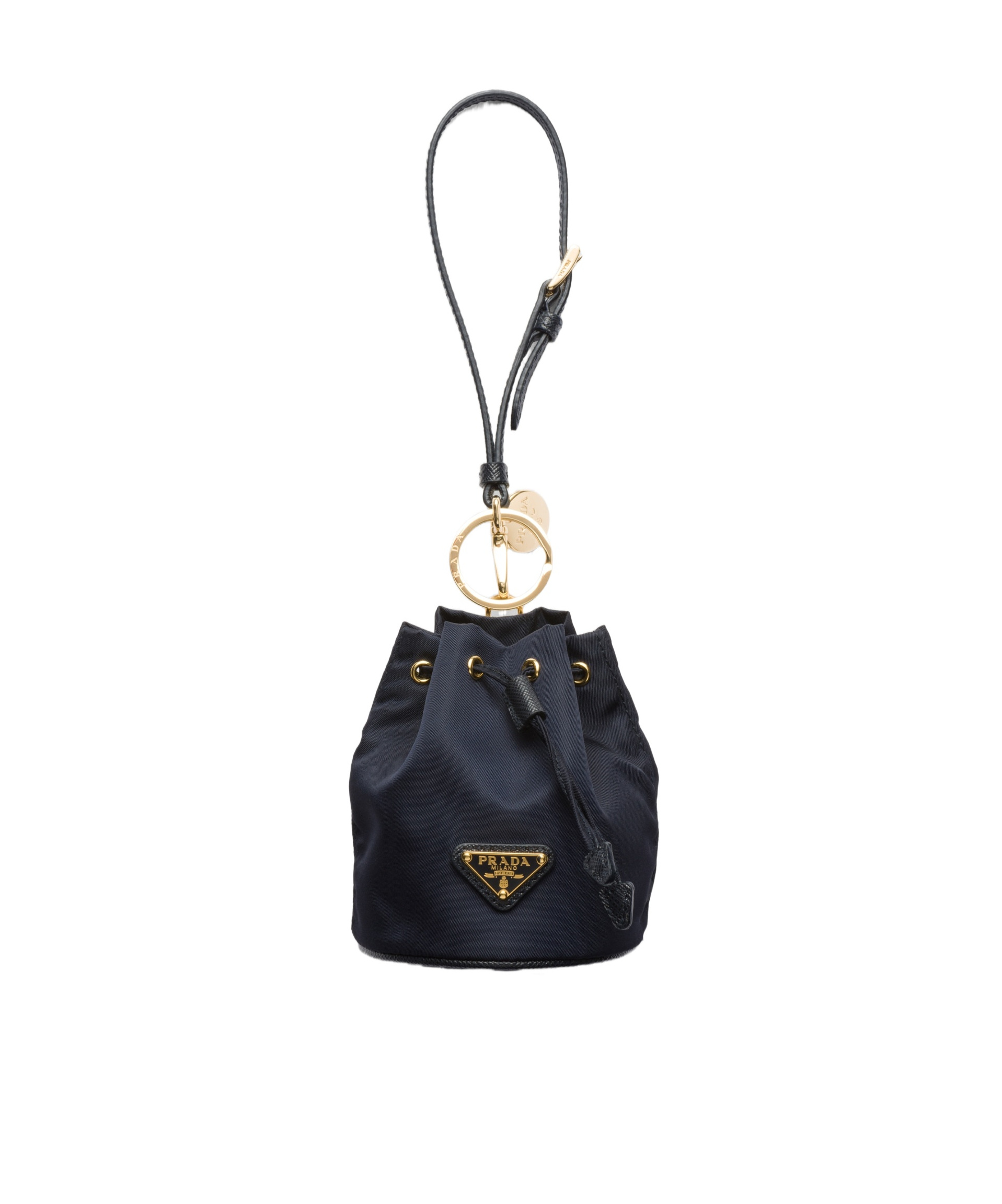 Prada Re-edition 1978 Key Ring In Blue
