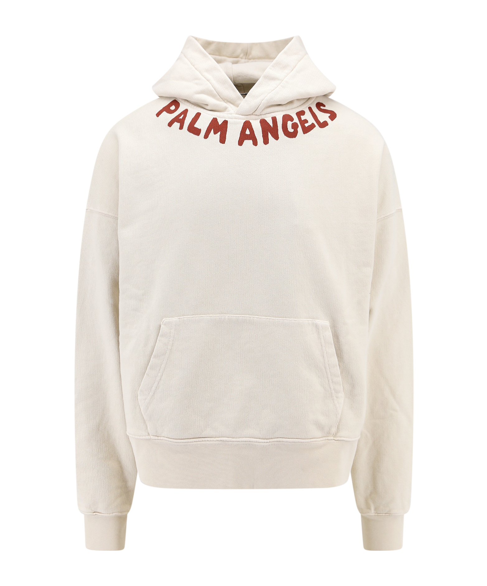 Palm Angels Logo-printed Drop Shoulder Hoodie In White