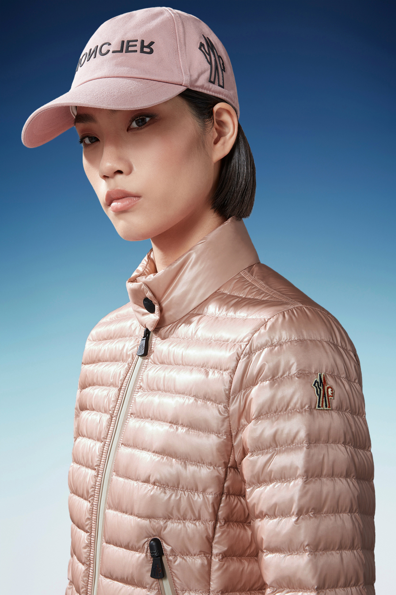 Shop Moncler Pontaix Short Down Jacket In Pink