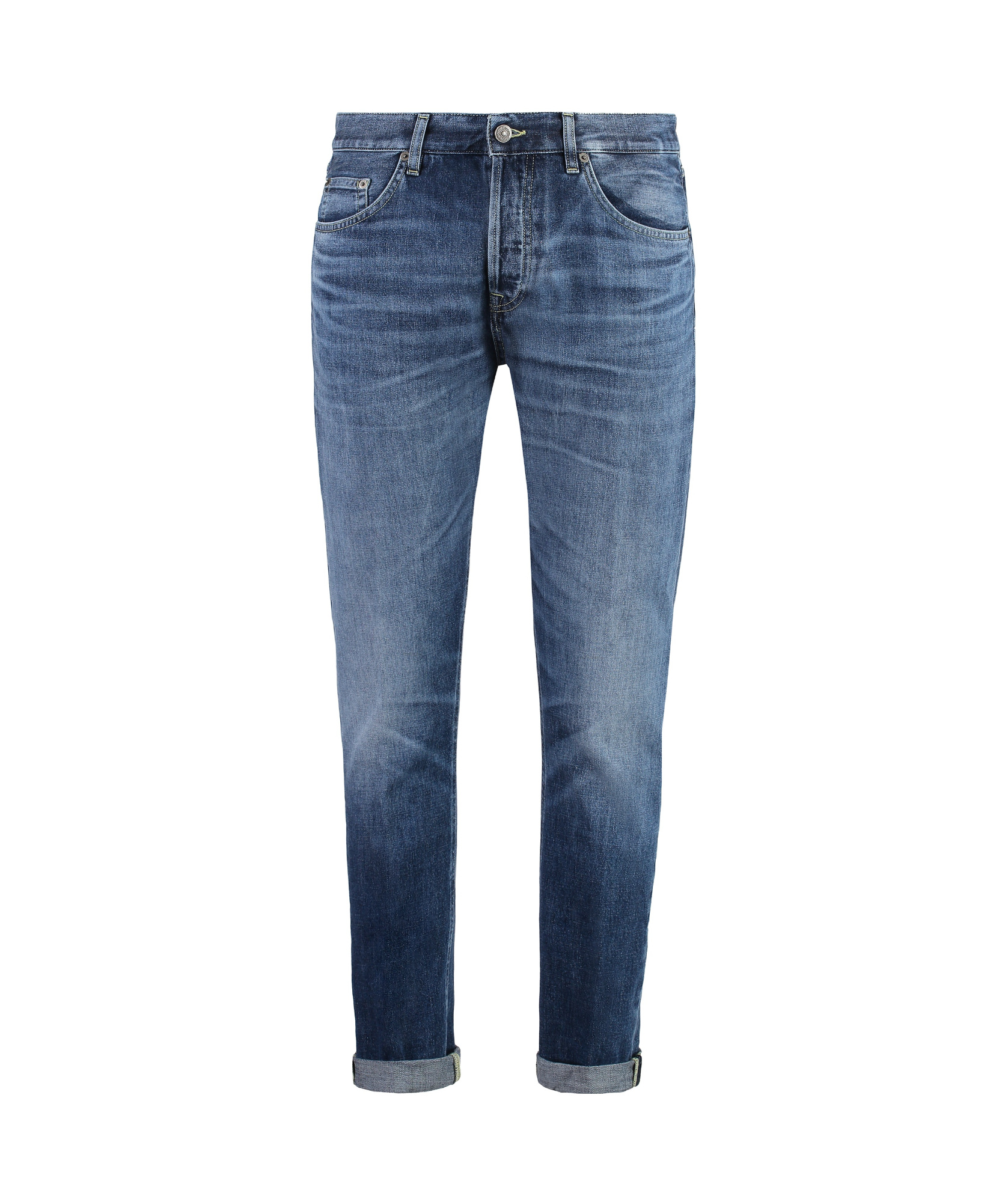 Dondup Icon Stretch Cotton Jeans In Blue