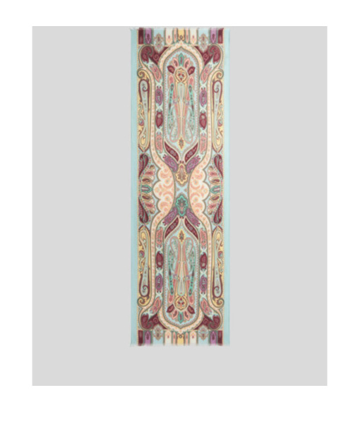 Etro Paisley-print Frayed-edge Cashmere-blend Scarf In Nude