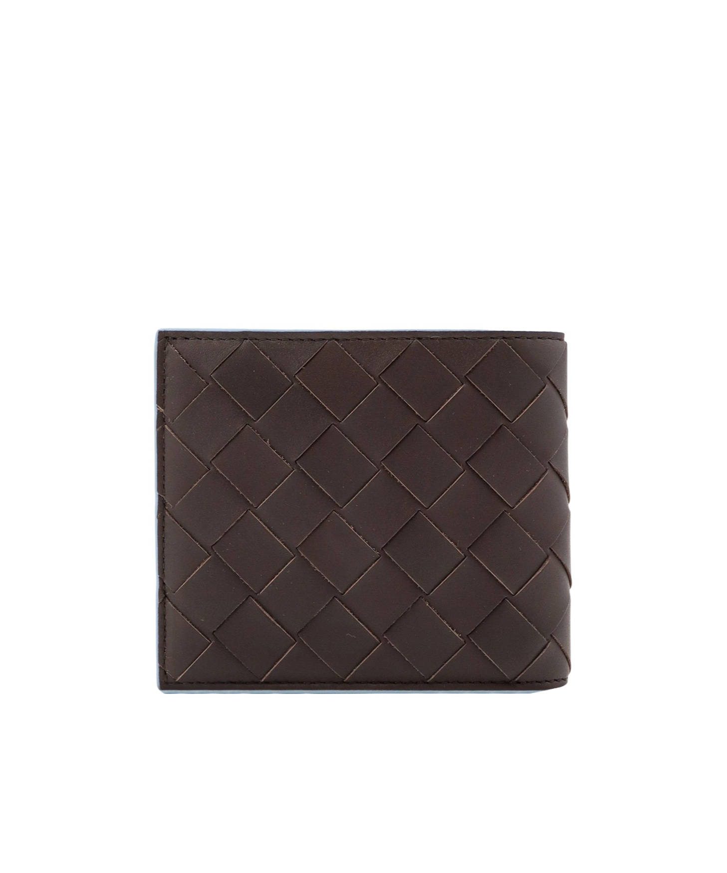 Bottega Veneta Men Leather Wallet With Intrecciato Motif In Black