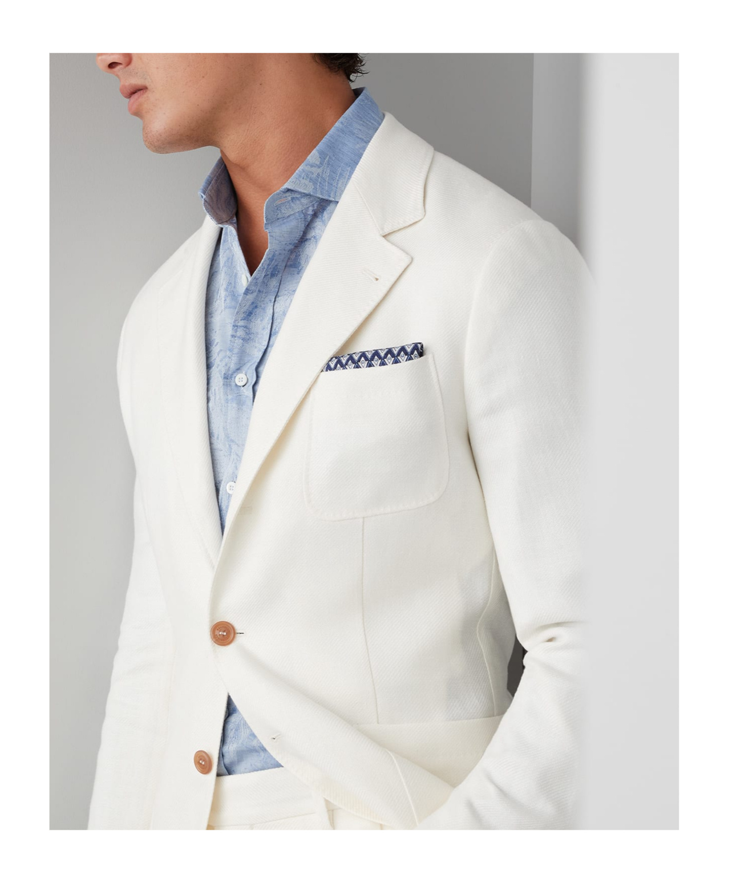 Shop Brunello Cucinelli Single-breasted Linen Blazer In White