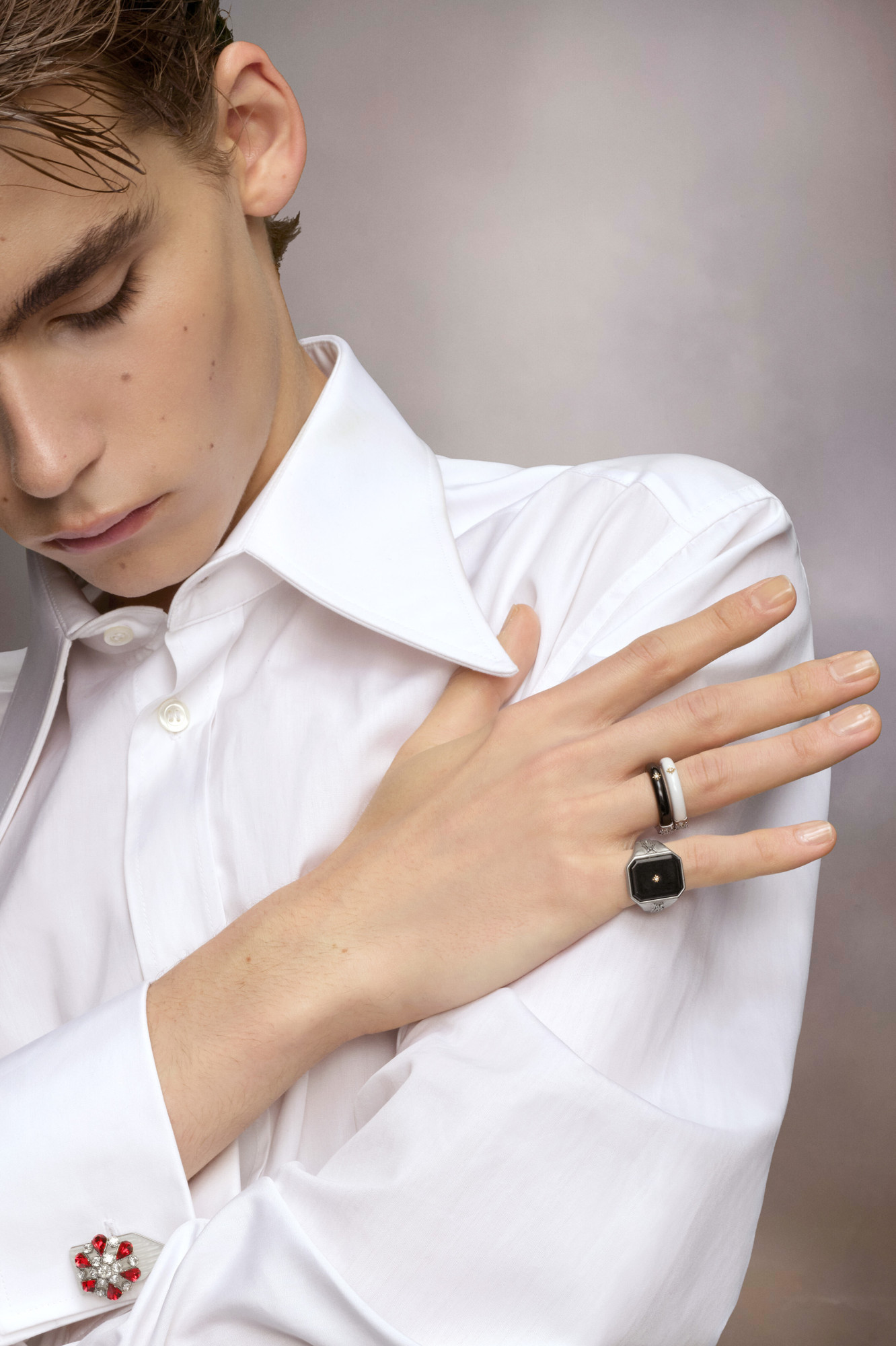 Maison Margiela Star-appliqué Ring In White