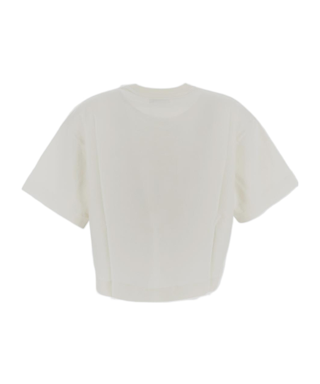 Autry Cotton Cropped T-shirt In White
