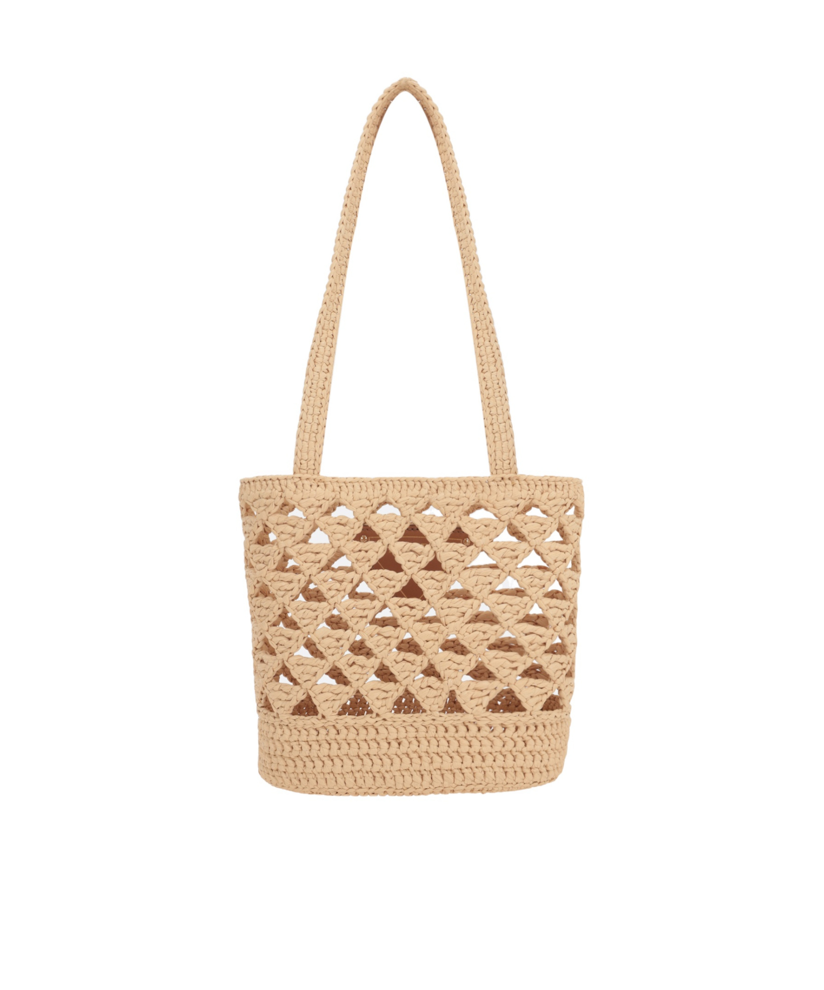 Prada Structured Open Weave Tote Bag In Nude