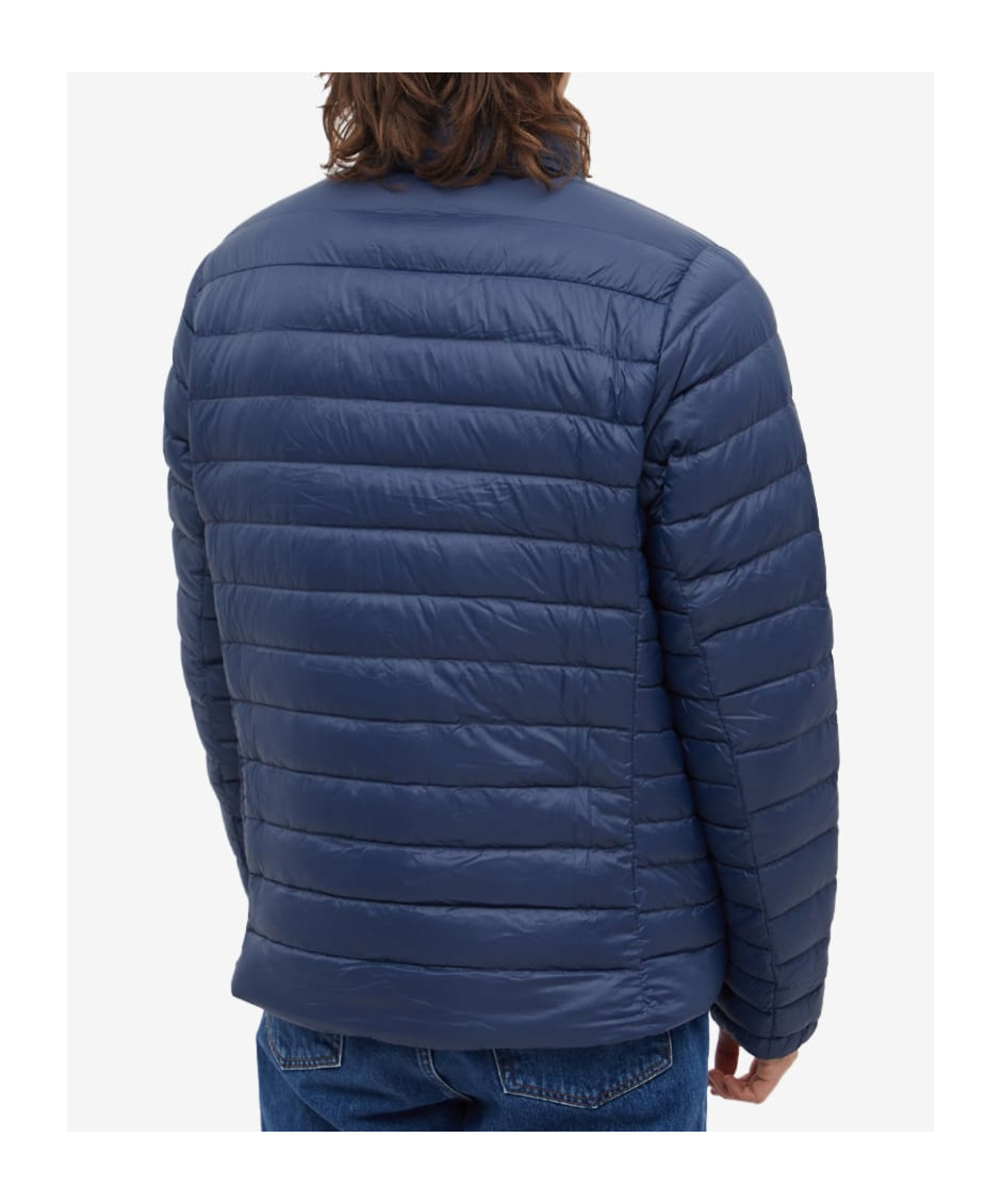 Patagonia Logo-patch Feather-down Jacket In Blue