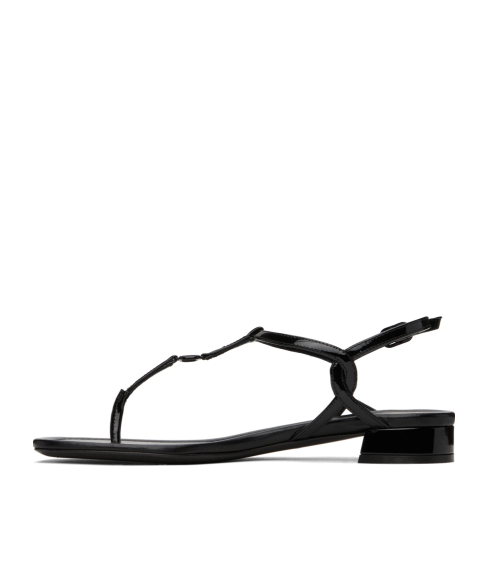 Valentino Garavani Black Vlogo Signature Sandals