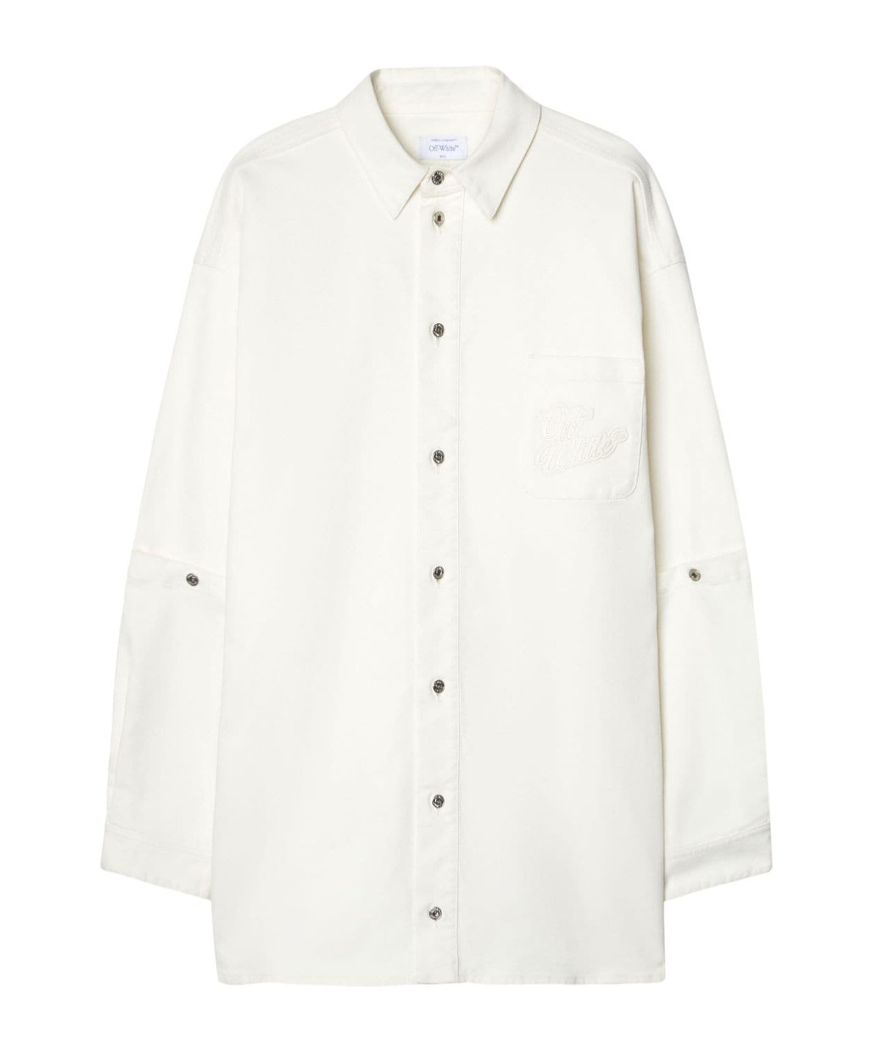 Off-white Off White Embroidered Overshirt In White
