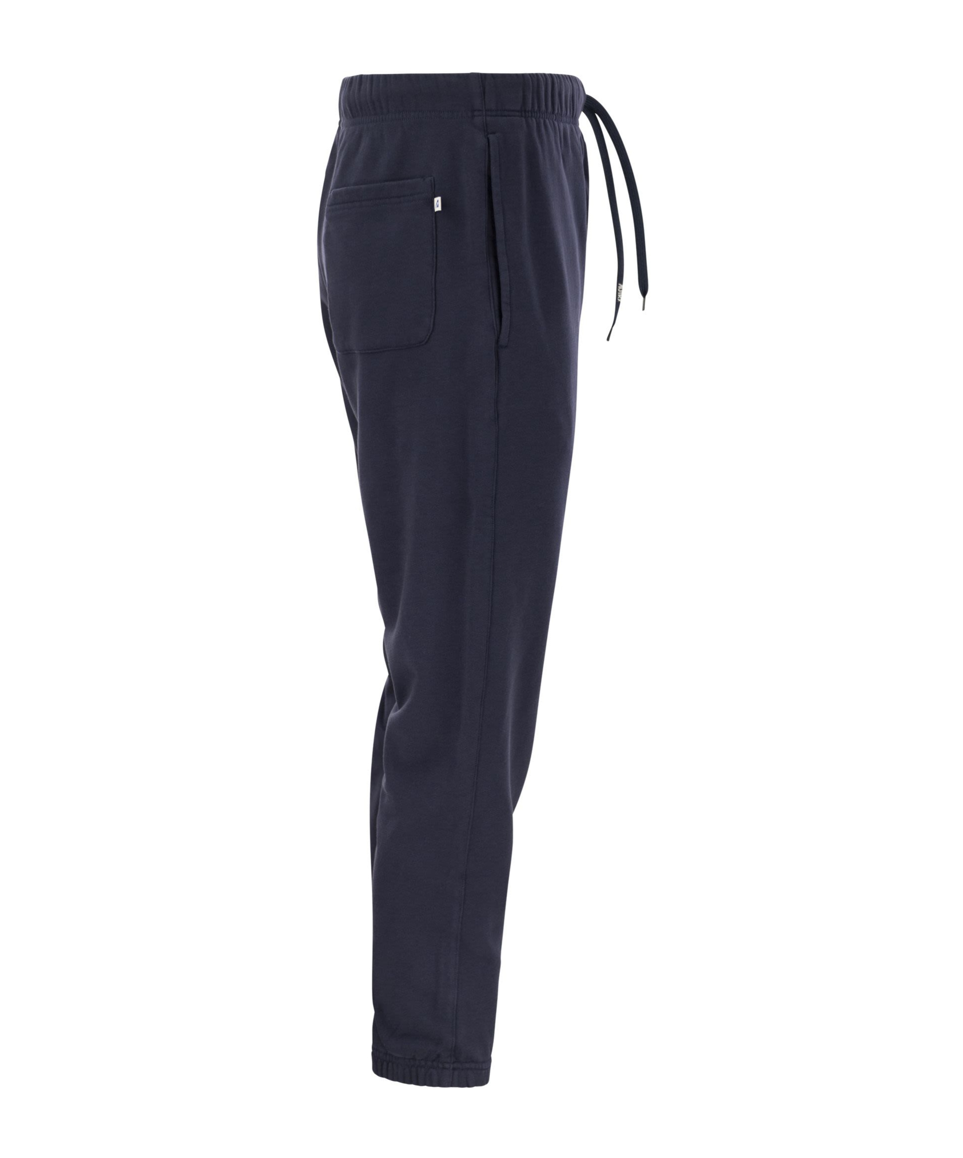 Autry Tapered Cotton Track Pants In Black
