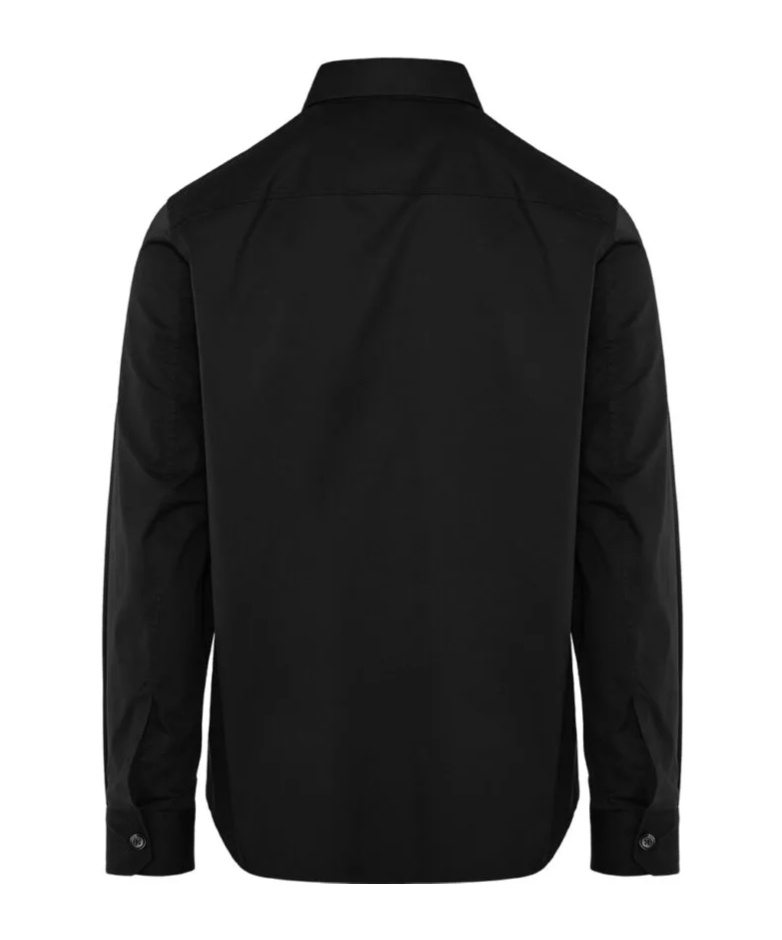 Shop Zegna Patch-pocket Cotton Shirt In Black