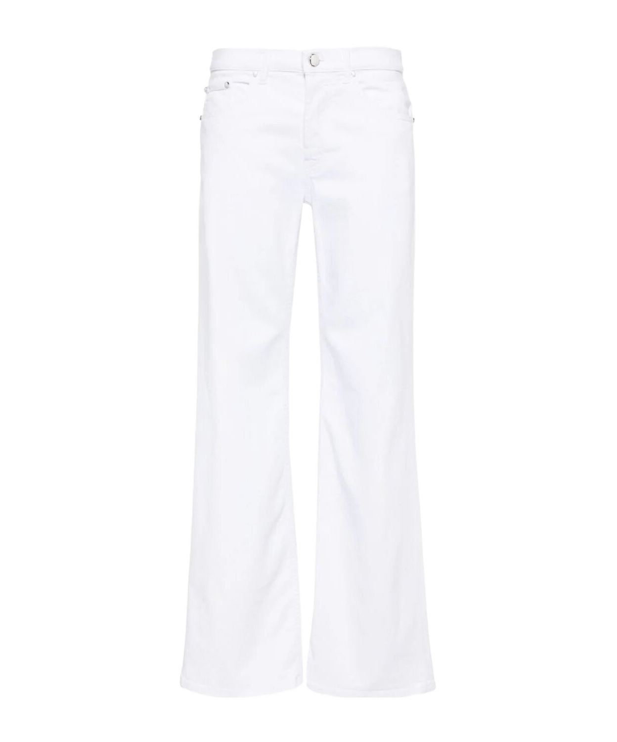Dondup Jacklyn Mid-rise Wide-leg Jeans In White