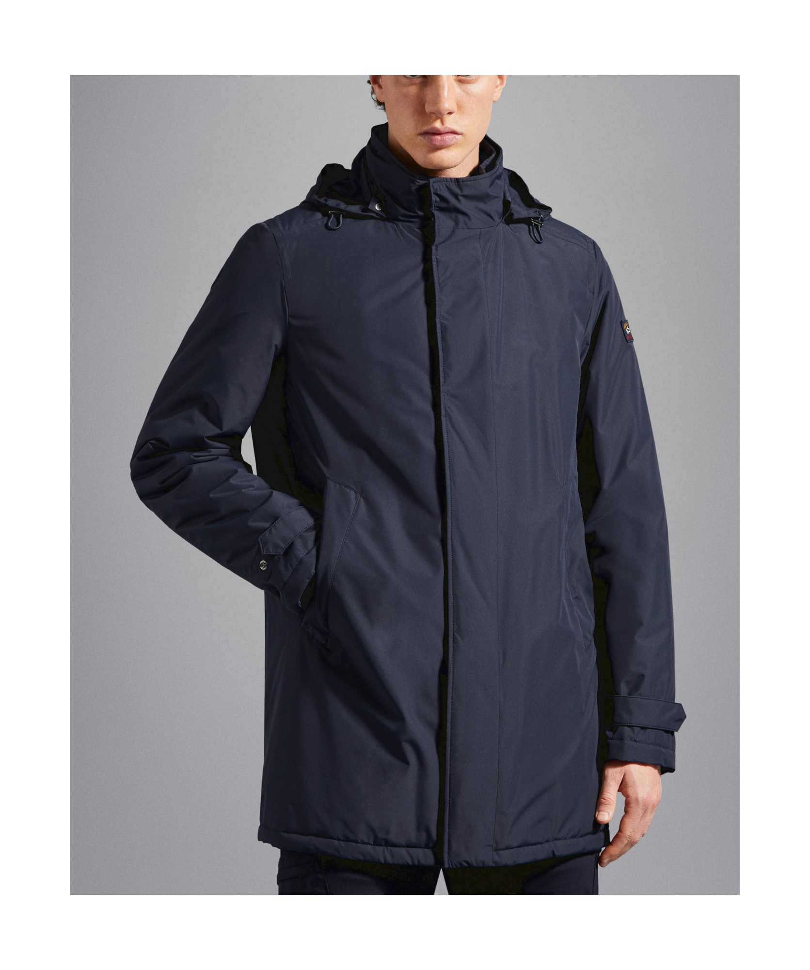 Shop Paul & Shark Hooded Padded Jacket In Black