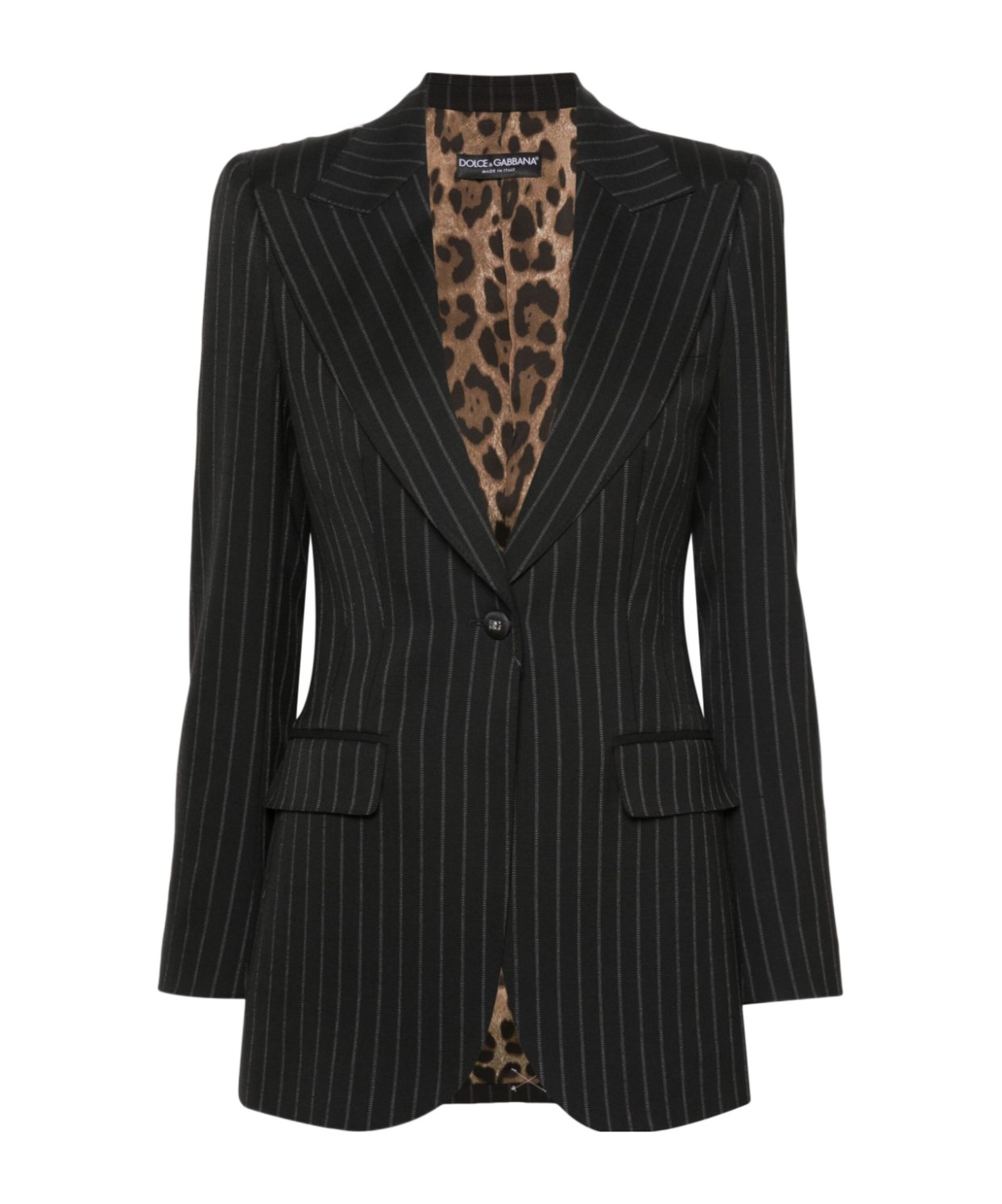 Dolce & Gabbana Pinstripe Jacket In Brown