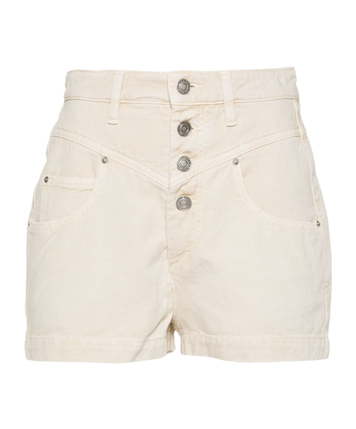 Isabel Marant Étoile Jovany High-rise Twill Shorts In Nude