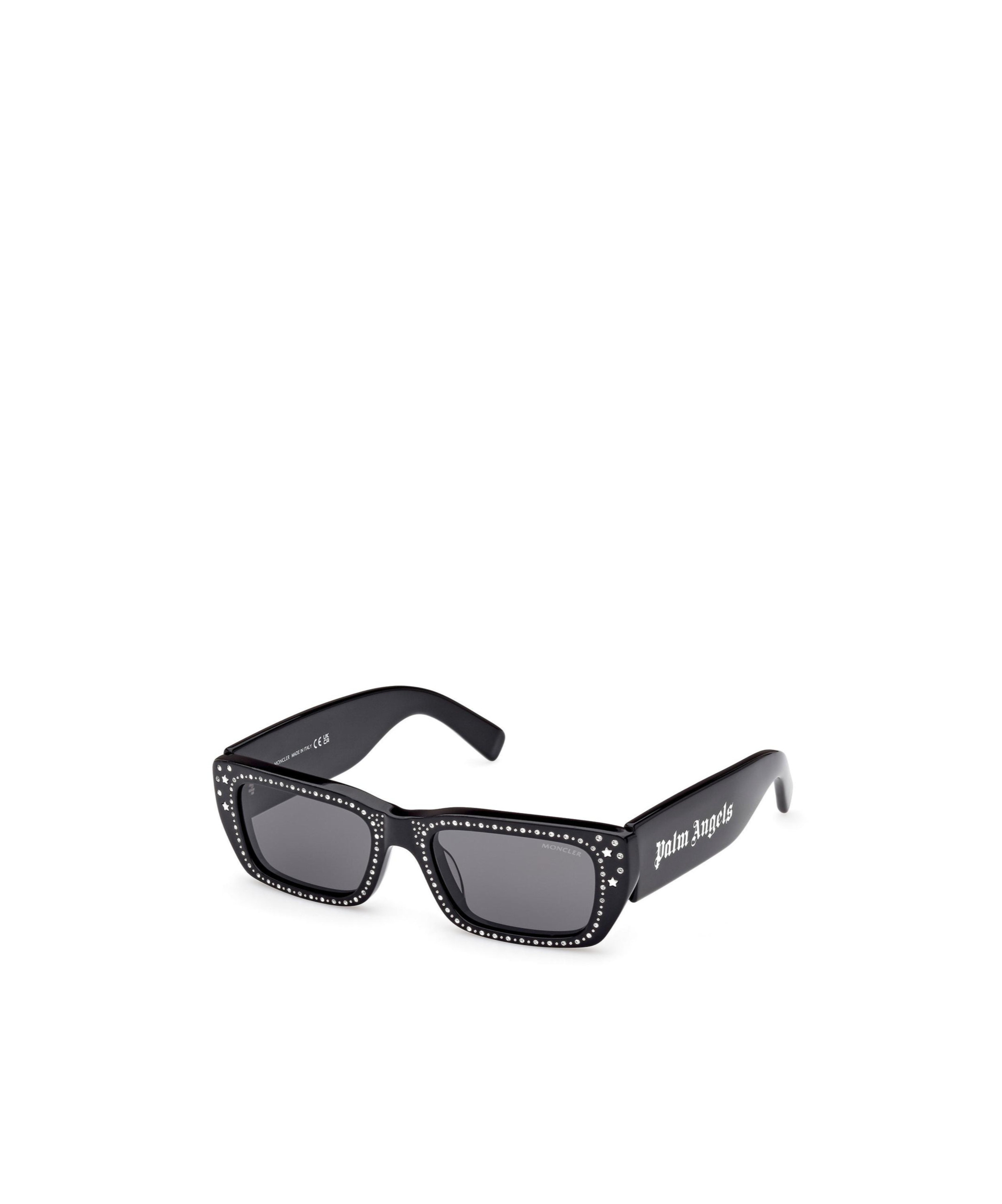 Shop Moncler X Palm Angels Square-frame Sunglasses In Gray