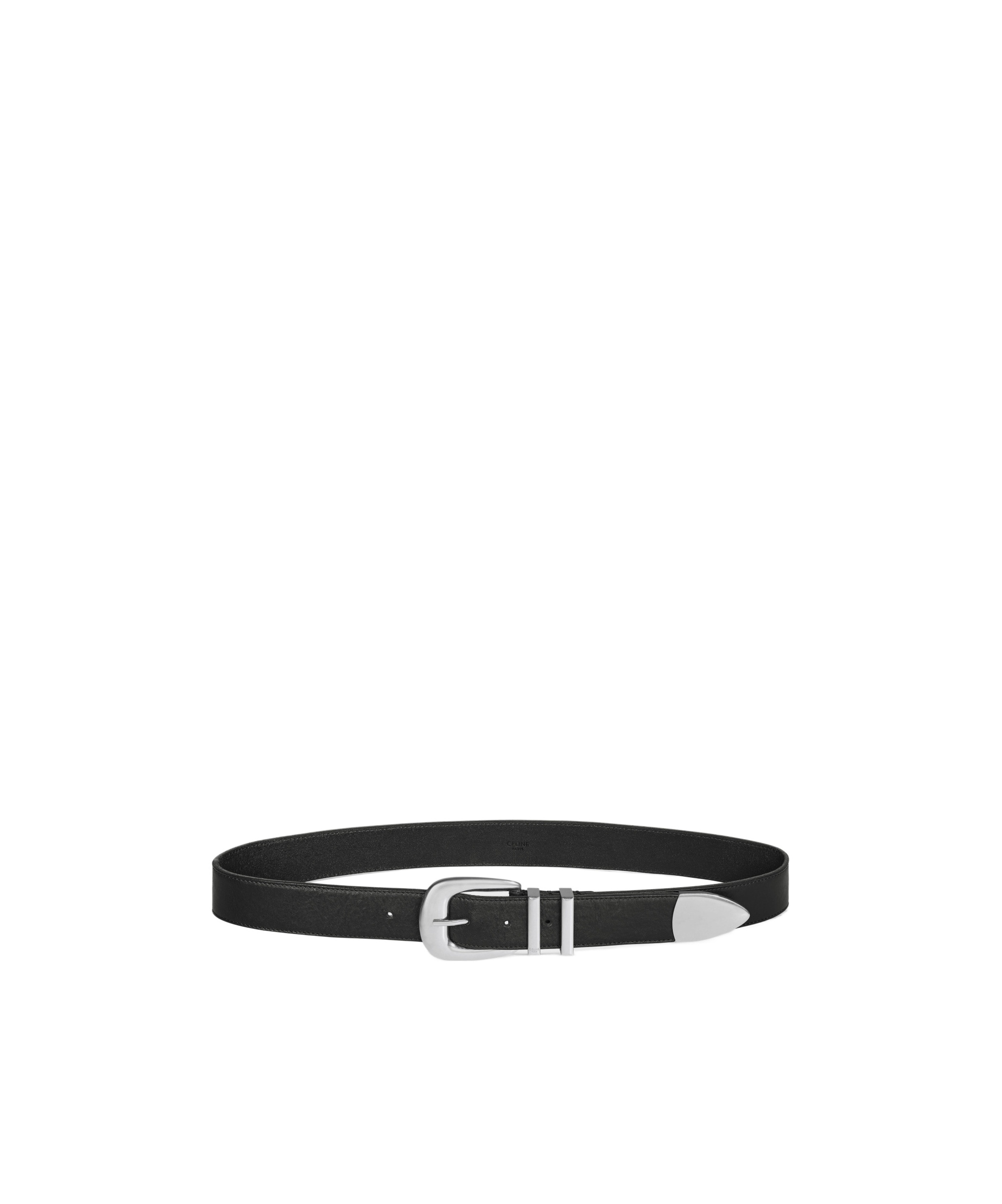 Celine Large Logo Belt In Black