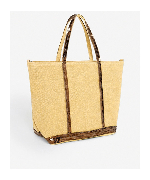 Vanessa Bruno Sequin Detail Shoulder Bag In Nude