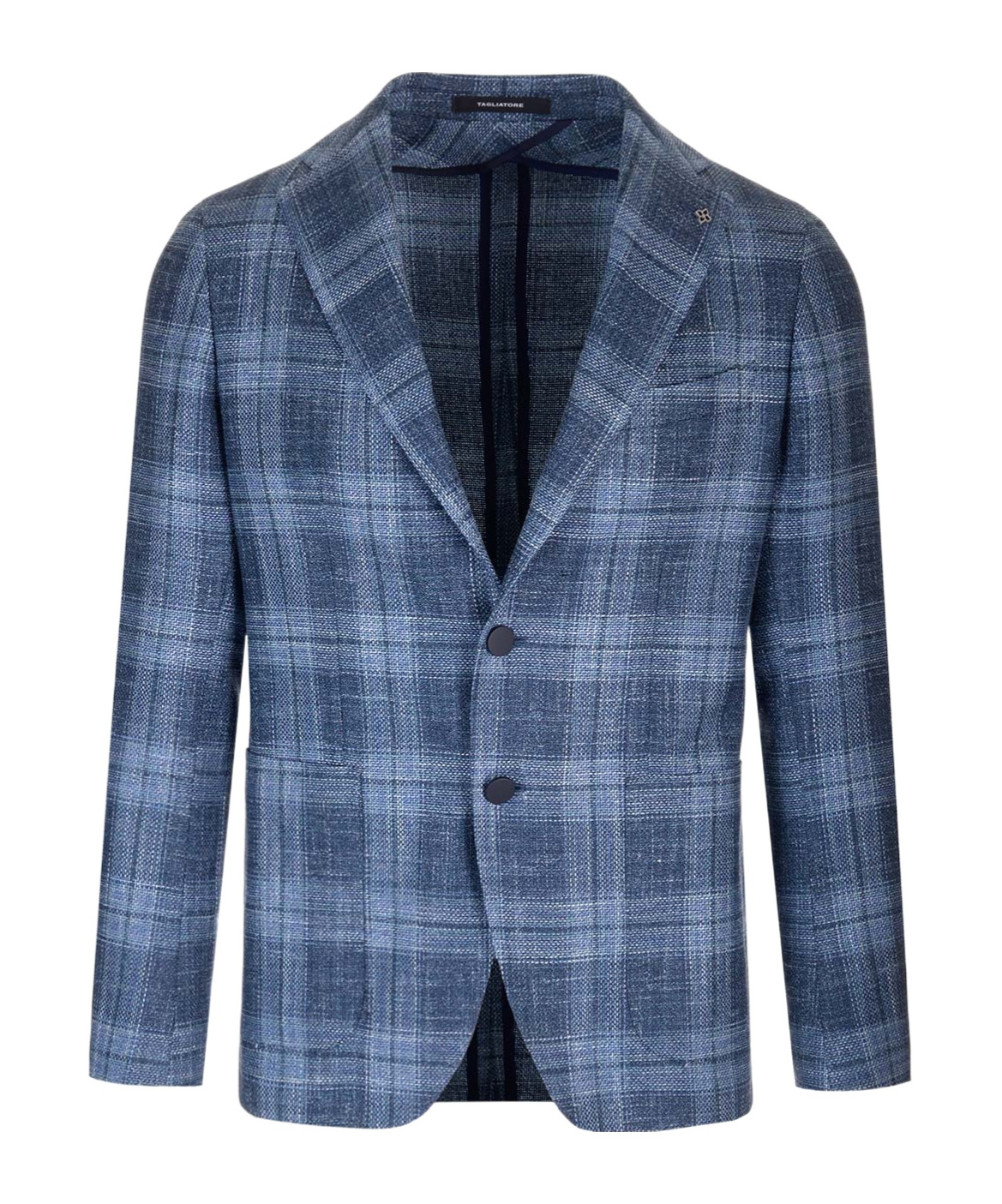 TAGLIATORE CHECK-PATTERN SINGLE-BREASTED BLAZER