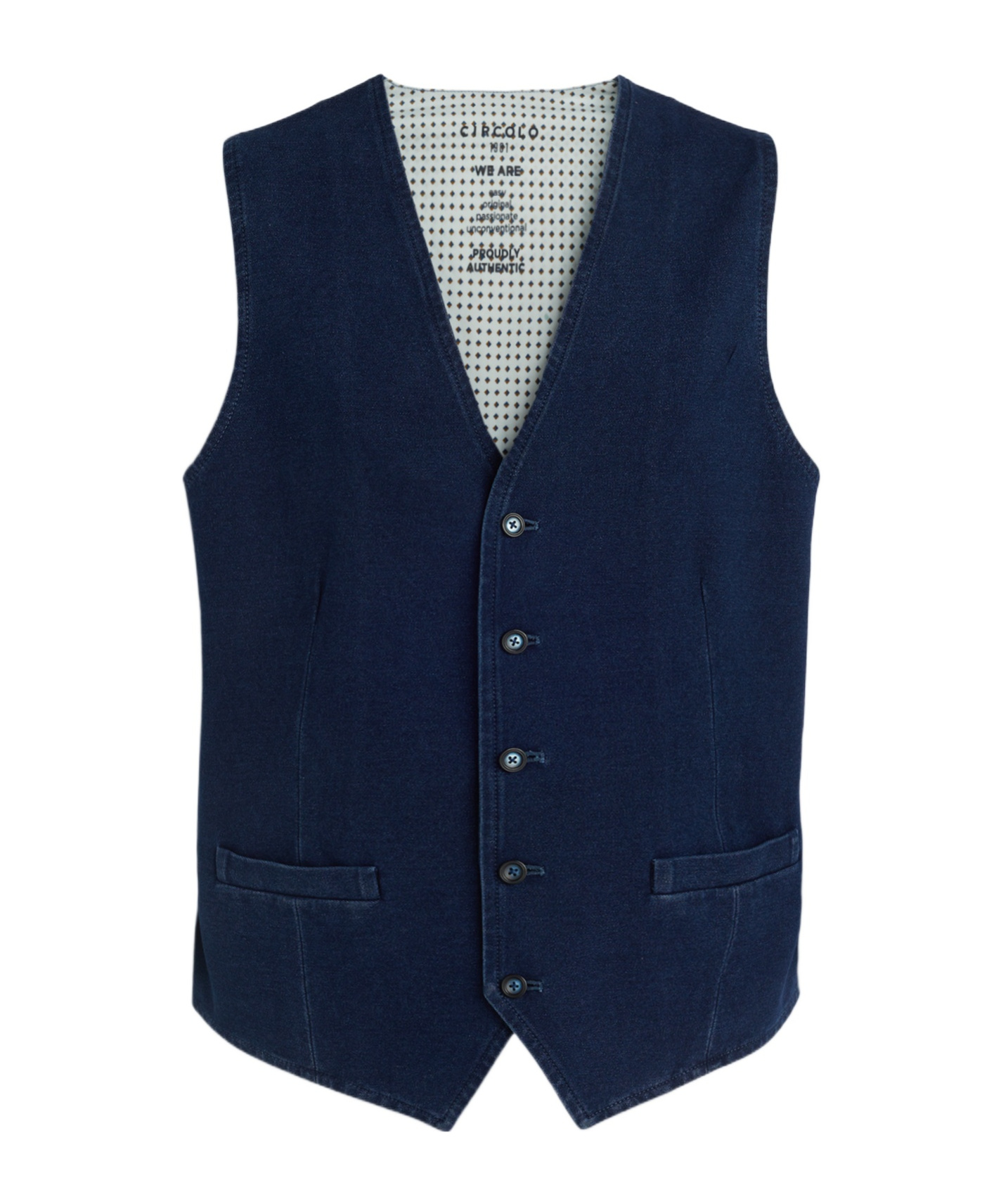 Shop Circolo 1901 V-collar Button Vest In Black