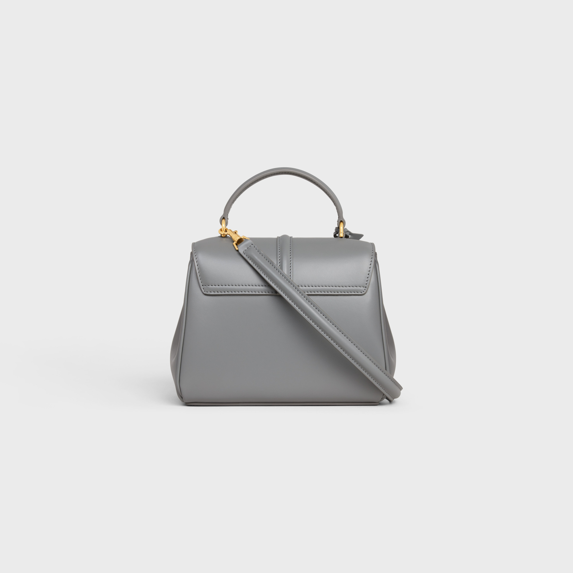 Celine Mini 16 Flip Shoulder Bag In Gray