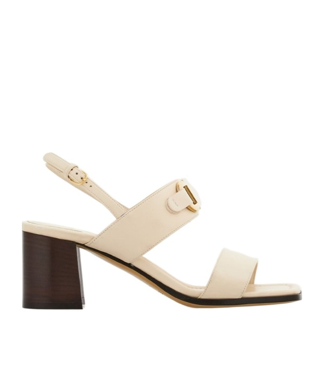 Ferragamo 55mm Gancini-buckle Leather Sandals In Nude