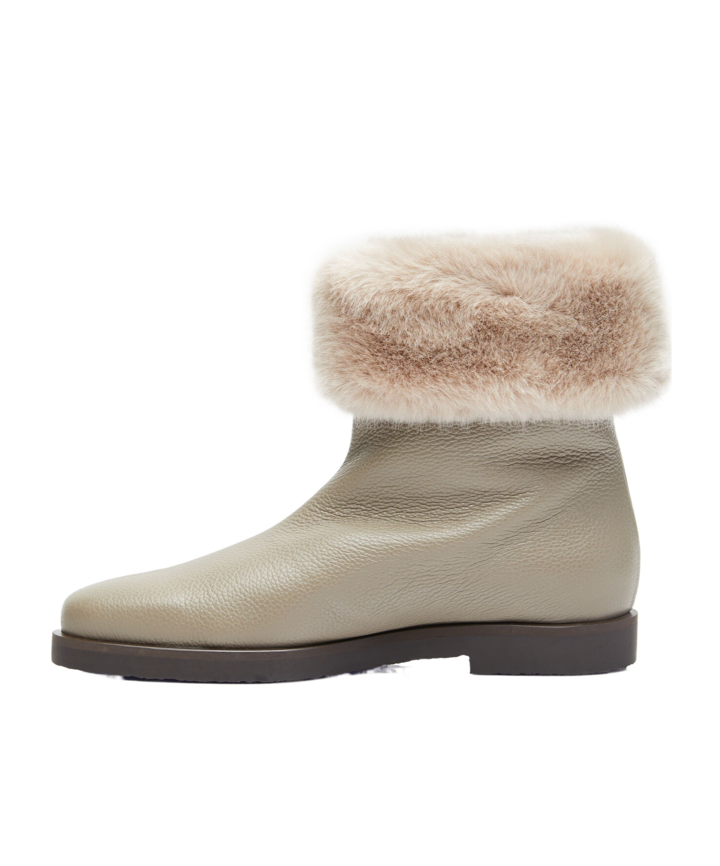 Totême The Off-duty Leather Boots In Nude