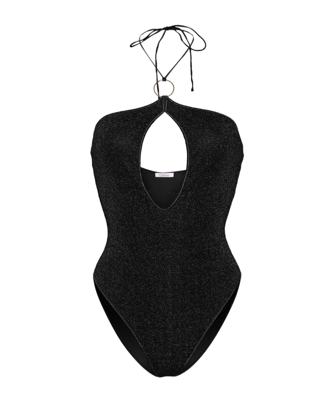 Oseree Oséree Black Lumiere Ring Maillot One Piece Swimwear In Black