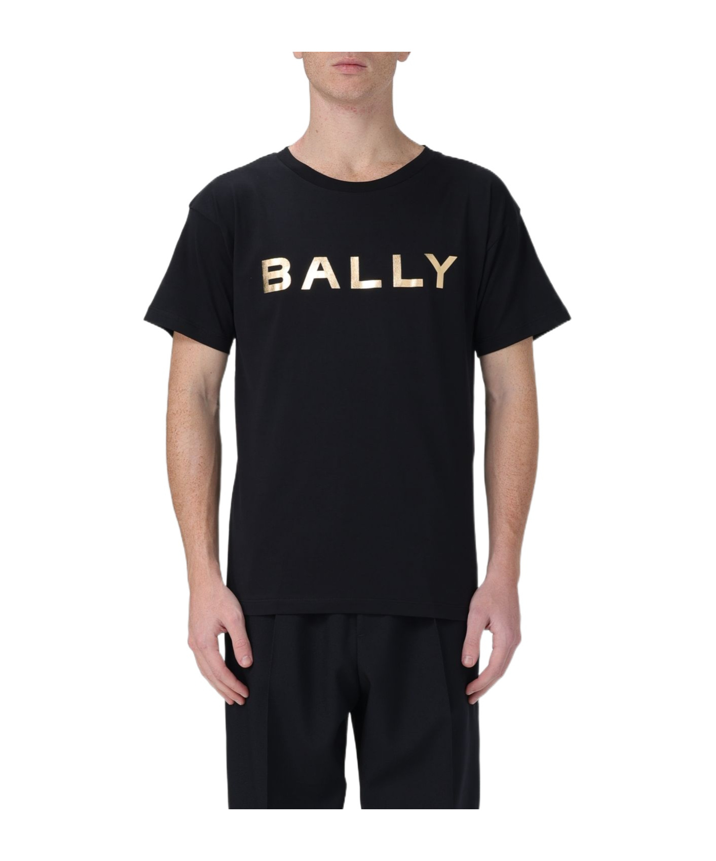 Bally Metallic Logo T-shirt In Black
