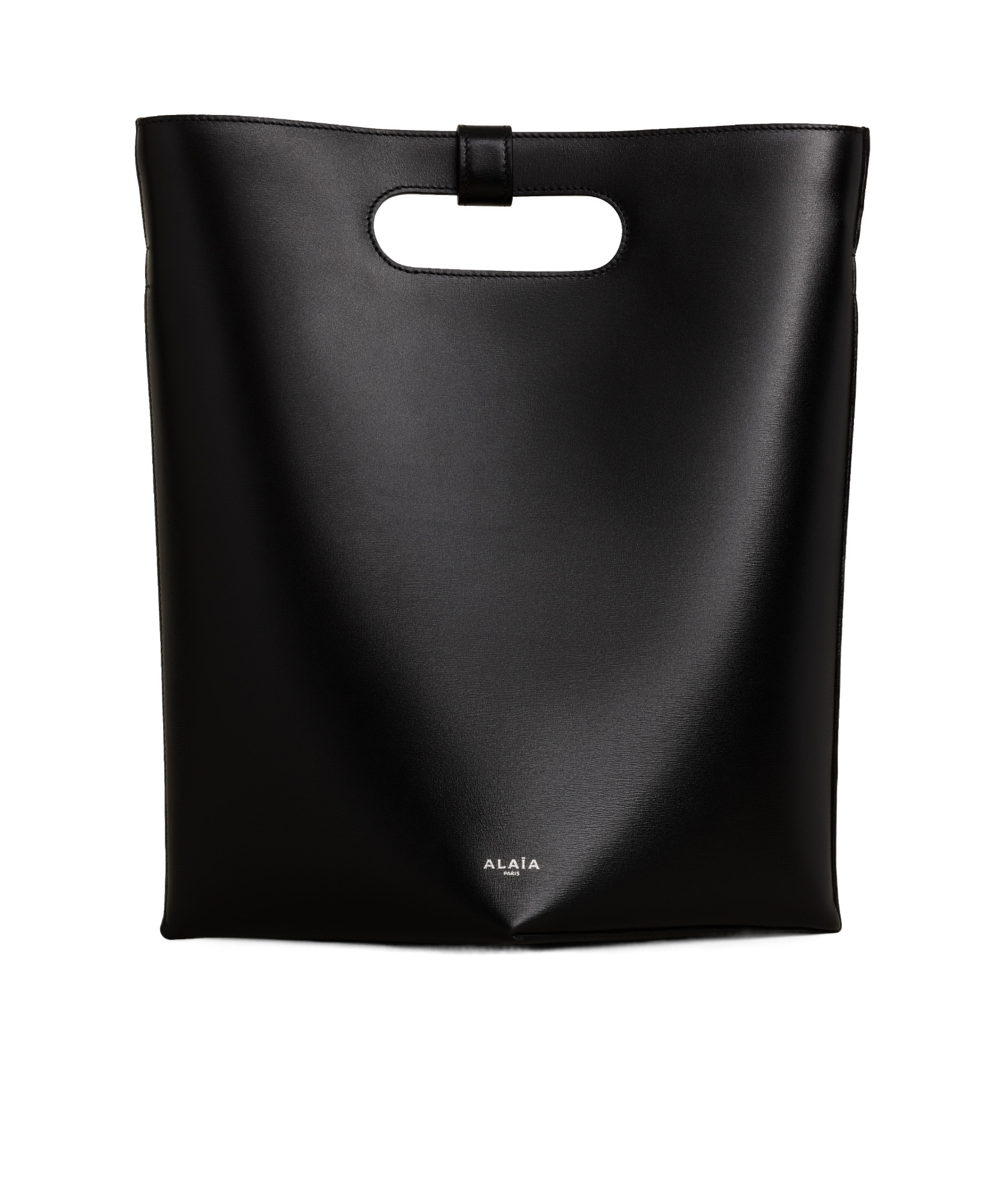 Alaïa Small Folded Leather Tote Bag In Black