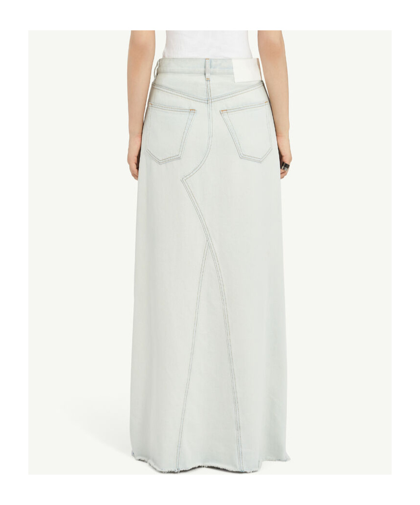 Mm6 Maison Margiela Denim Maxi Skirt In Blue