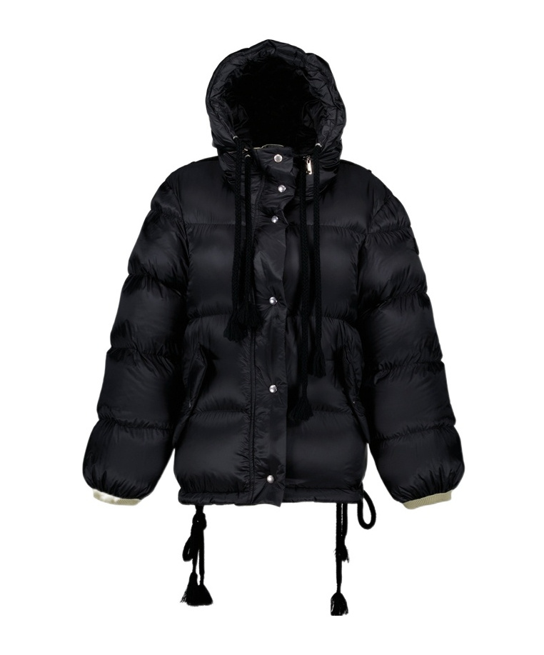 Moncler Long-sleeved Cotton Suit In Black