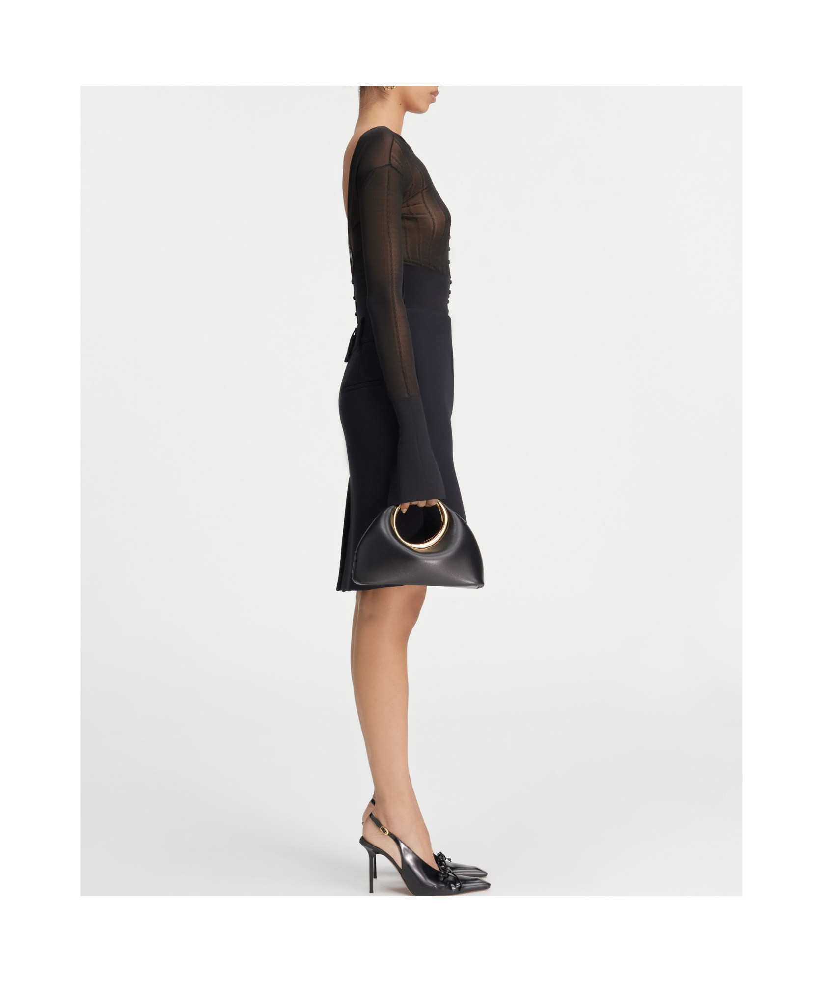 Jacquemus Transparent Cardigan In Black