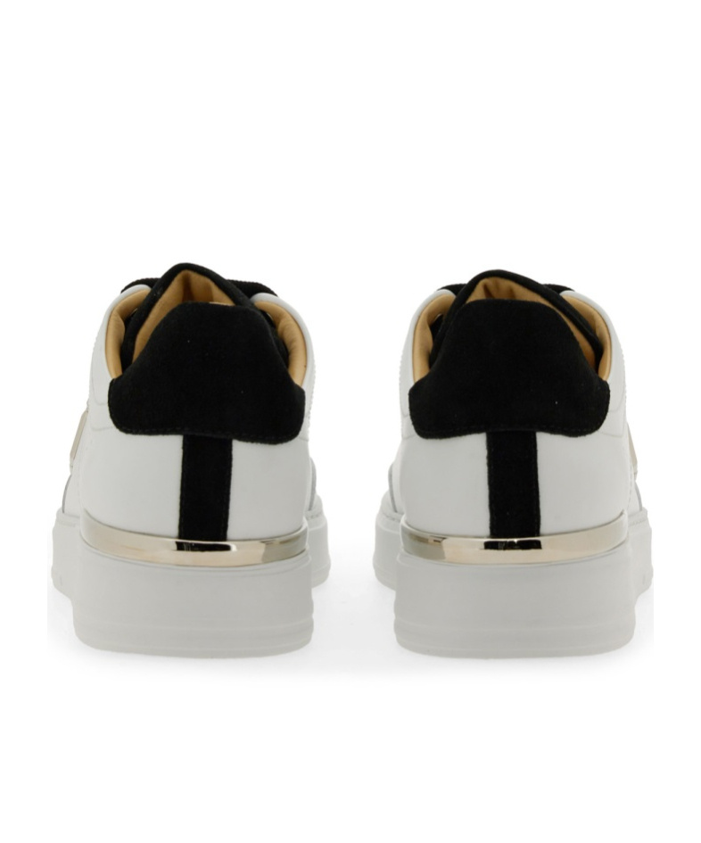 PHILIPP PLEIN MONOGRAM LEATHER SNEAKERS