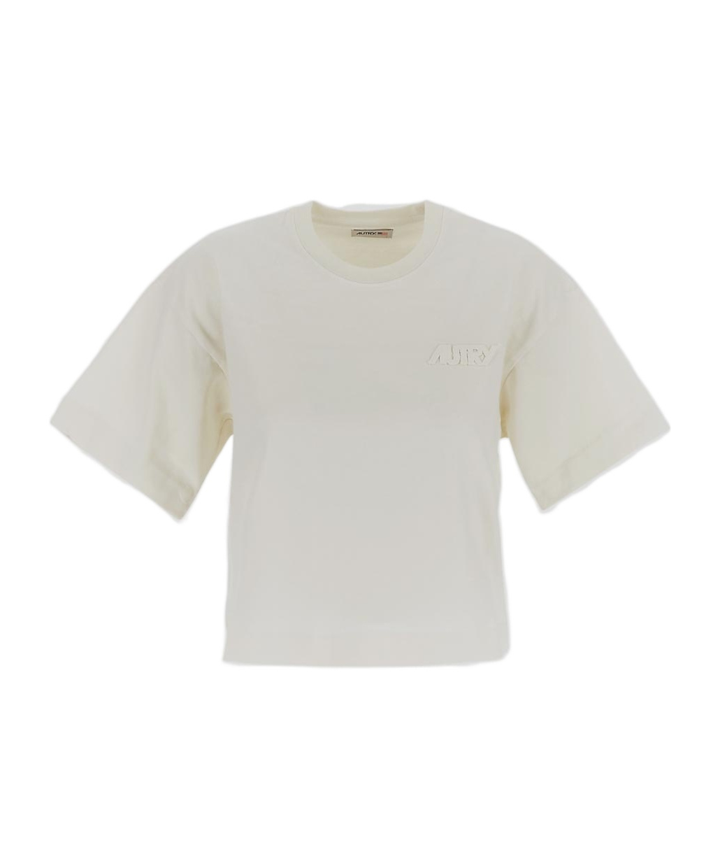 Autry Cotton Cropped T-shirt In White