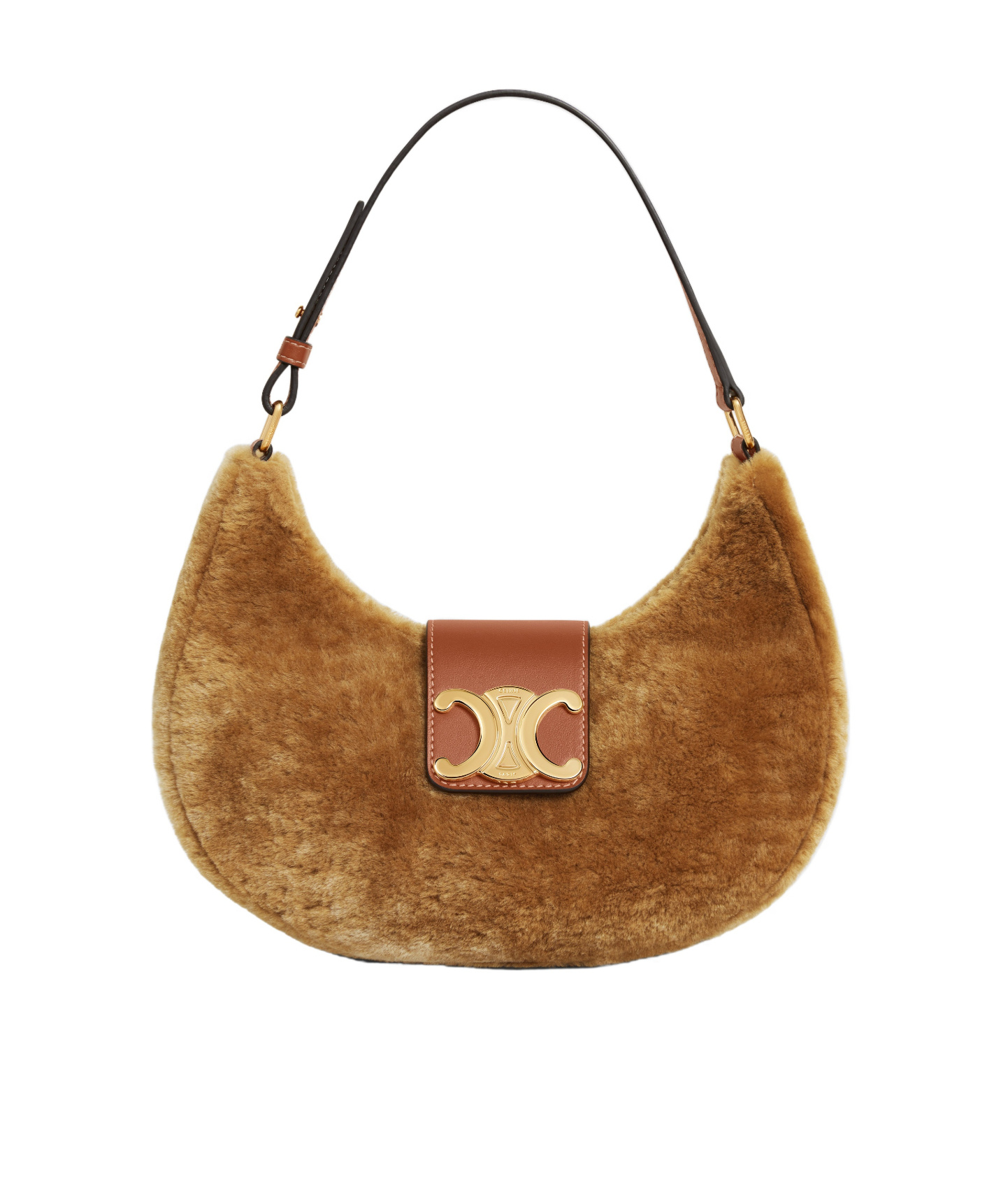 Celine Medium Ava Triomphe Handbag In Camel