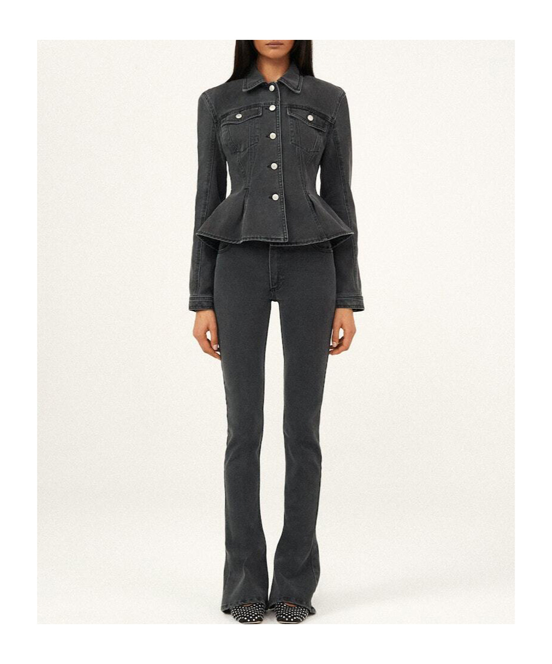 Magda Butrym Low-rise Flared Jeans In Black