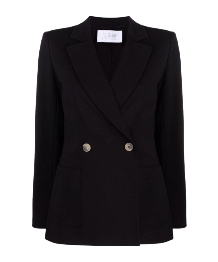 Harris Wharf London Notched-collar Double-breasted Jacket In Black