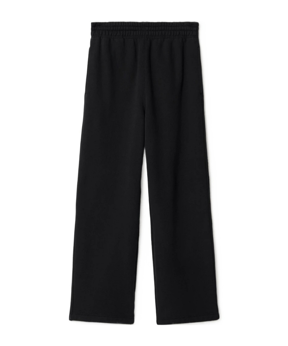 Burberry Ekd Embroidered Straight-leg Trousers In Black
