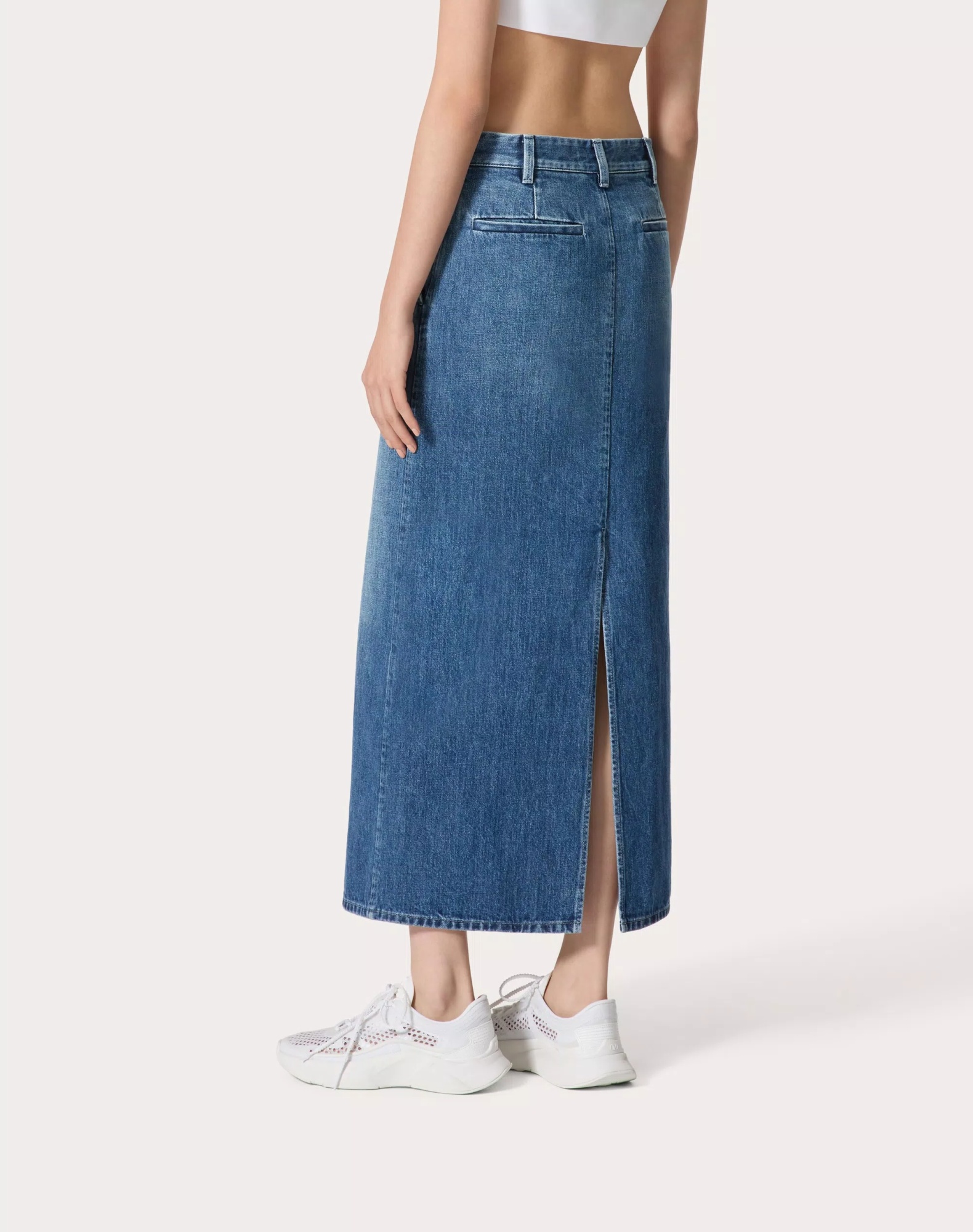 VALENTINO MEDIUM BLUE DENIM SKIRT 