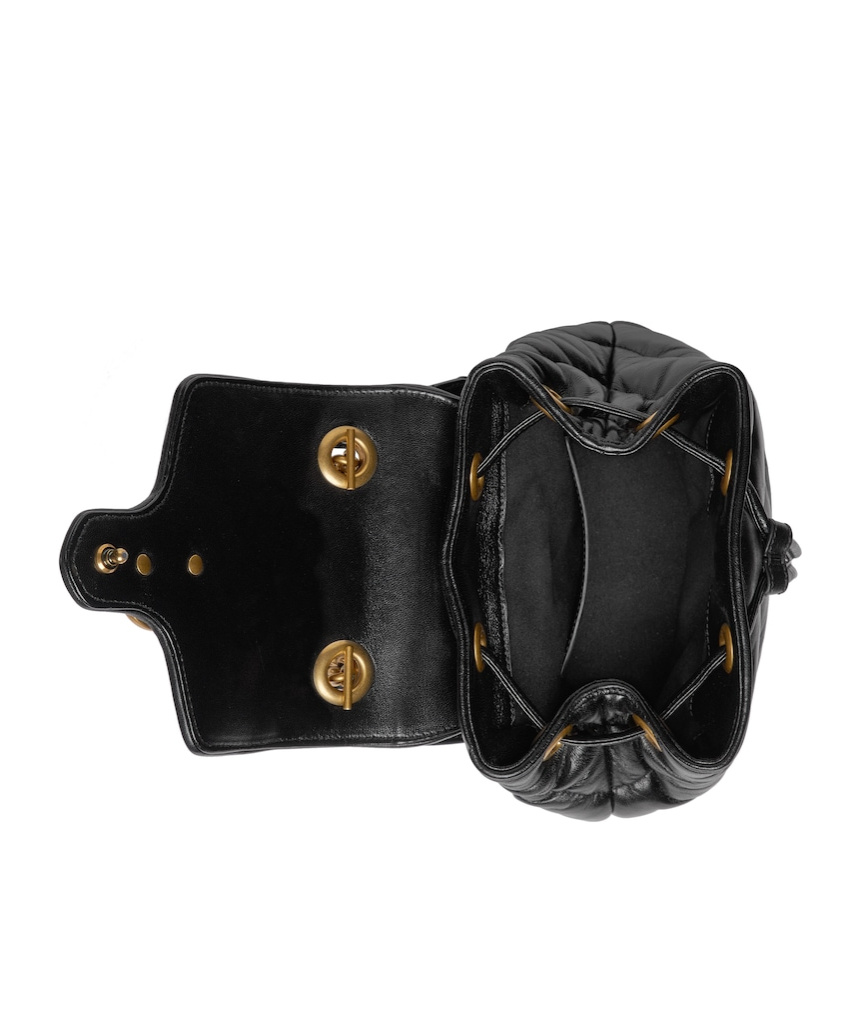Gucci Gg Marmont Leather Backpack In Black