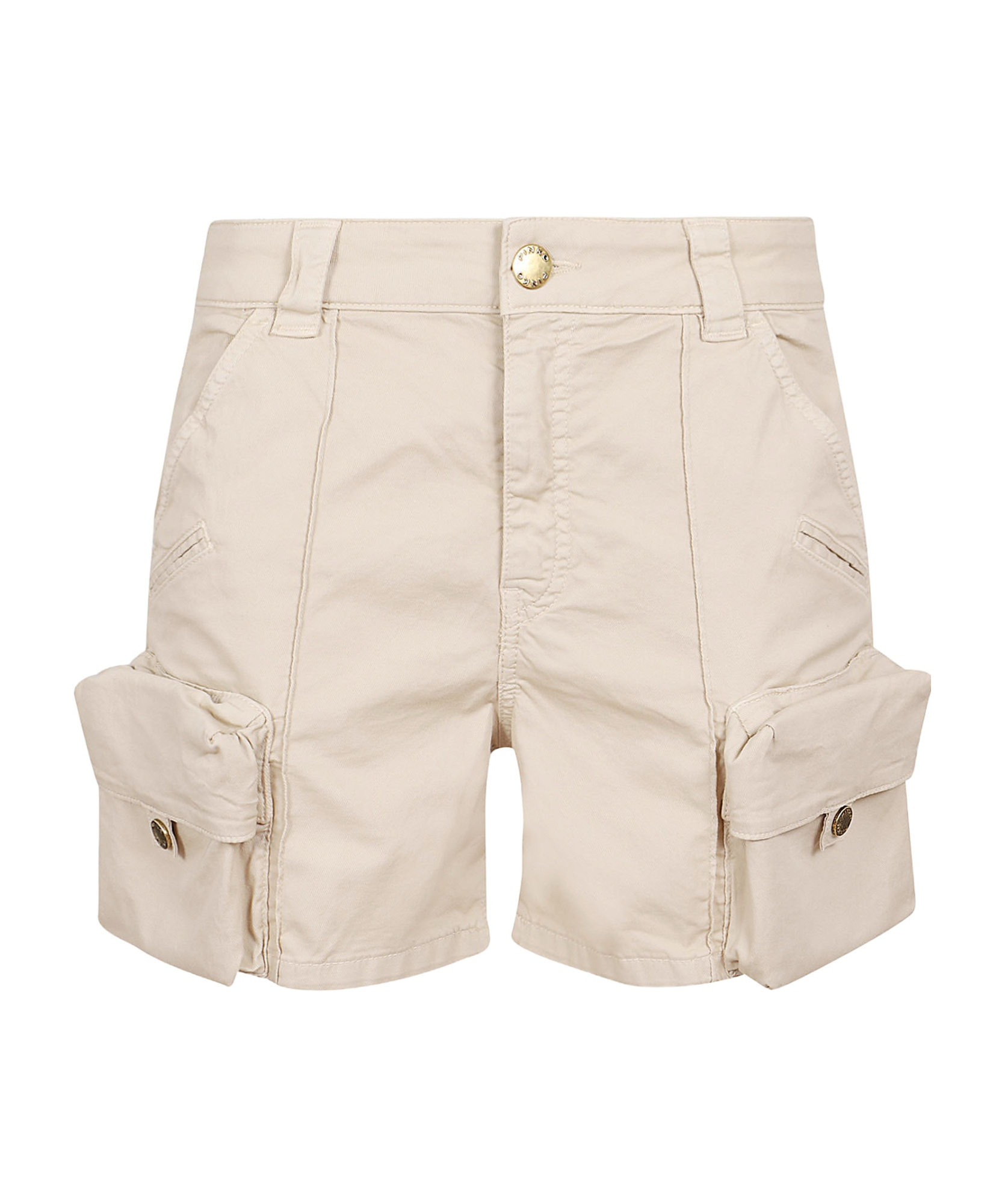 Pinko Utility-inspired Trousers With Functional Pockets And Tailored Fit In Nude