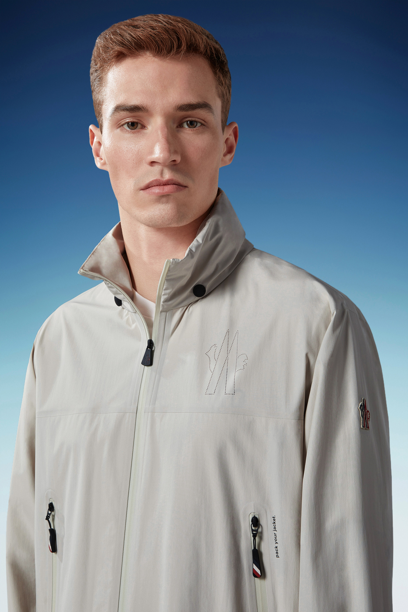 Moncler Veille Zip-up Jacket In Gray